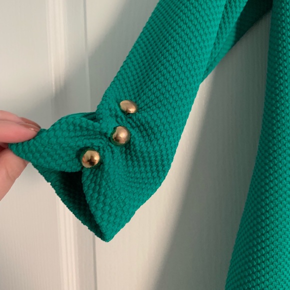 Green 3/4 sleeve jacket. Size L - Picture 3 of 3